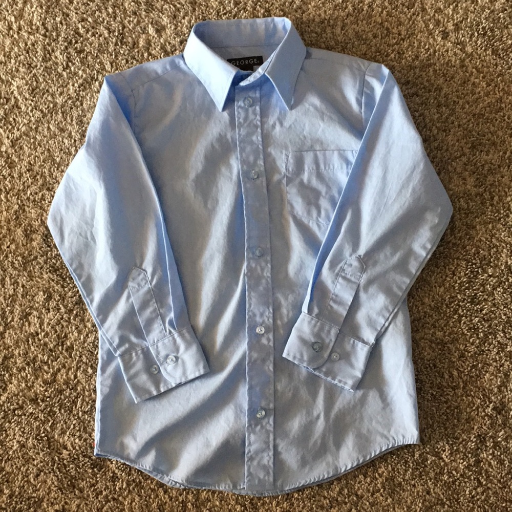 Boys long sleeve collared dress shirt